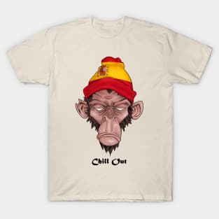 Chill Out ( Drawing For A Monkey With A Spanish Flag ) ( Español ) T-Shirt